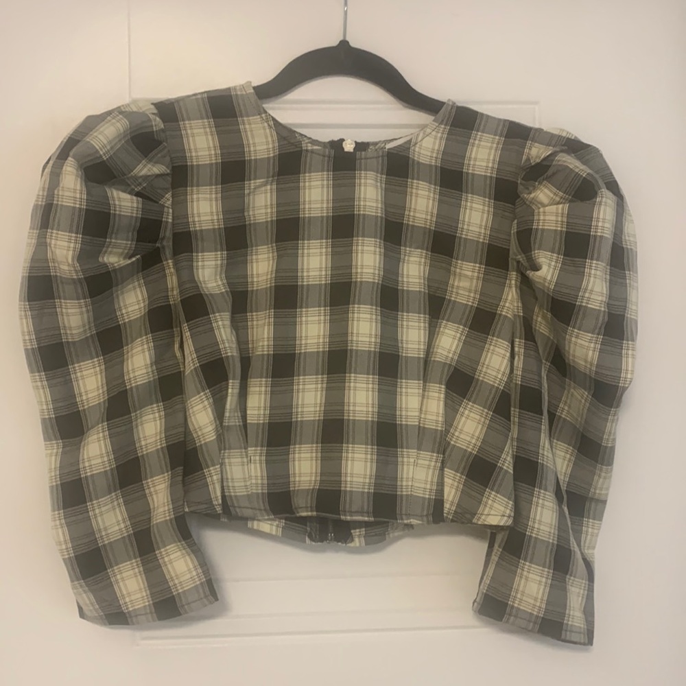Pomelo Black and Cream Patterned Shirt